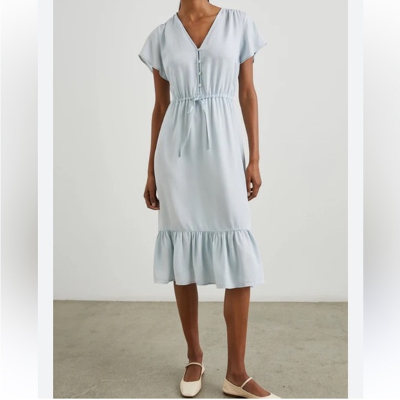 Rails Dresses & Skirts - Rails Kiki Cinched Waist Tie In Light Vintage Button-Front Dress Size xxs